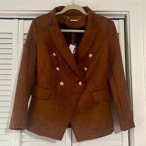 White House Black Market Copper Blazer with Silver Buttons